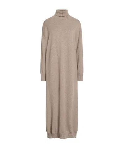 Brunello Cucinelli Cashmere Knit Dress In Brown
