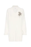 Brunello Cucinelli Bead-embellished Cashmere Dress In Panama