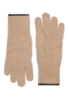 Brunello Cucinelli Cashmere Knit Gloves In Camel