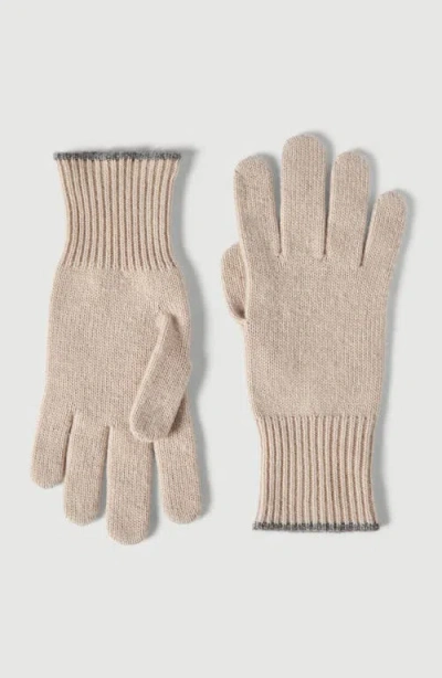 Brunello Cucinelli Cashmere Knit Gloves In Neutral