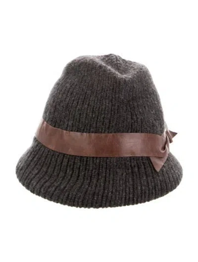 Pre-owned Brunello Cucinelli Cashmere Knit Hat In Gray