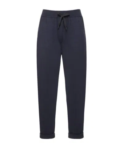 Brunello Cucinelli Cashmere Knit Joggers In Blue
