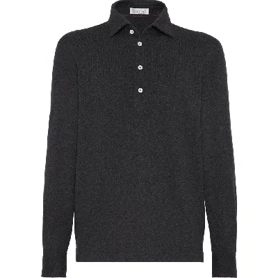 BRUNELLO CUCINELLI BRUNELLO CUCINELLI CASHMERE KNIT POLO