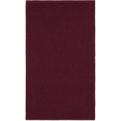 Brunello Cucinelli Cashmere Knit Scarf In Burgundy
