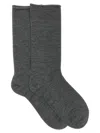 Brunello Cucinelli Cashmere Knit Mid-calf Length Socks In Gray