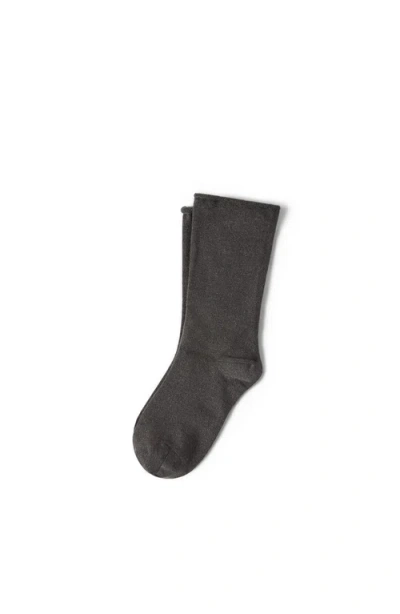 Brunello Cucinelli Cashmere Knit Socks In Gray