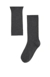 Brunello Cucinelli Cashmere Knit Socks In Lead
