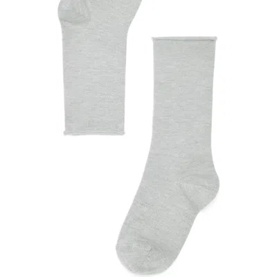 Brunello Cucinelli Cashmere Knit Socks In Light Grey