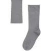 Brunello Cucinelli Cashmere Knit Socks In Medium Grey