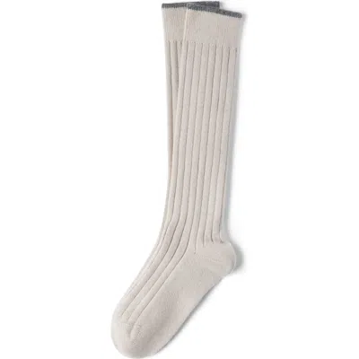 Brunello Cucinelli Cashmere Knit Socks In Neutral