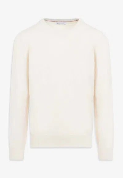Brunello Cucinelli Cable-knit Cashmere Sweater In Purple