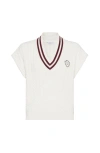 Brunello Cucinelli Cashmere Knit Sweater Vest With Logo In White
