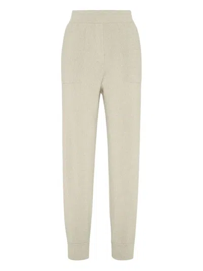 BRUNELLO CUCINELLI CASHMERE KNIT TROUSERS