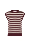 Brunello Cucinelli Cashmere Knitted Top In Brown