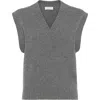 Brunello Cucinelli Cashmere Knit Vest In Gray