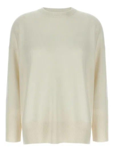 Brunello Cucinelli Cashmere Knit With Shiny Detail Clothing In Neutral