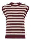 Brunello Cucinelli Cashmere Knitted Top In Brown