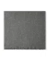 Brunello Cucinelli Cashmere Logo Scarf In Gray