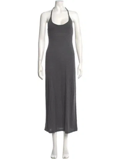 Pre-owned Brunello Cucinelli Cashmere Long Dress In Gray