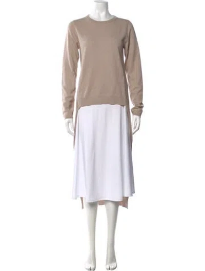 Pre-owned Brunello Cucinelli Cashmere Long Dress In Neutral