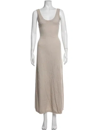 Pre-owned Brunello Cucinelli Cashmere Long Dress In Neutrals