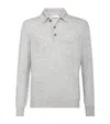 Brunello Cucinelli Men Polo-style Lightweight Sweater In Gray