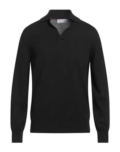 Brunello Cucinelli Cashmere Man Sweater Black Size 42 Cashmere