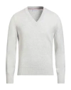 Brunello Cucinelli Cashmere Man Sweater Light Grey Size 40 Cashmere In Gray