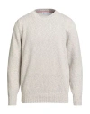 Brunello Cucinelli Cashmere Man Sweater Light Grey Size 50 Lambswool, Cashmere In White