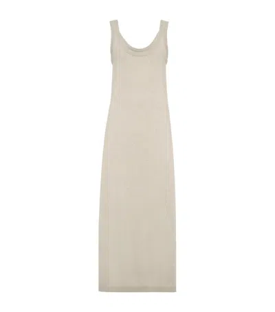 Brunello Cucinelli Cashmere Maxi Dress In Beige