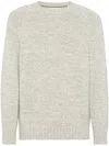 Brunello Cucinelli Soft Wool And Cashmere Sweater In Beige