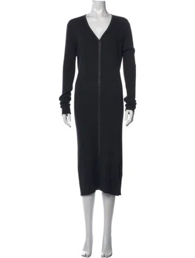 Pre-owned Brunello Cucinelli Cashmere Midi Length Dress In Black