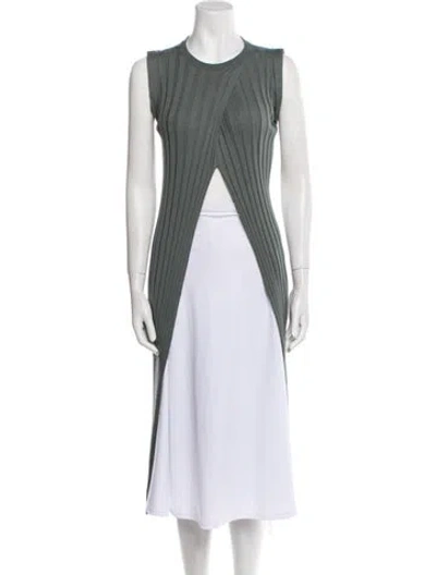 Pre-owned Brunello Cucinelli Cashmere Midi Length Dress In Blue