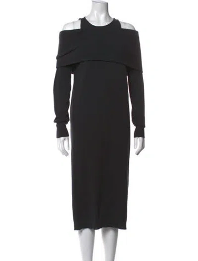 Pre-owned Brunello Cucinelli Cashmere Midi Length Dress In Gray