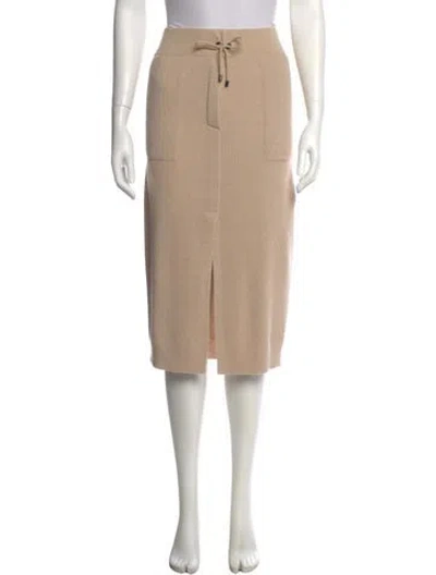 Pre-owned Brunello Cucinelli Cashmere Midi Length Skirt In Neutral