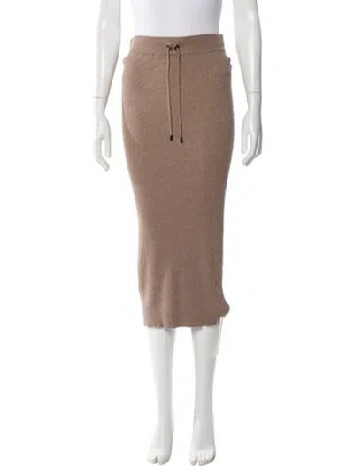 Pre-owned Brunello Cucinelli Cashmere Midi Length Skirt In Neutral