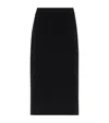 Brunello Cucinelli Cashmere Midi Skirt In Black