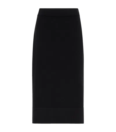 Brunello Cucinelli Cashmere Midi Skirt In Black