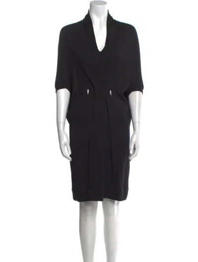 Pre-owned Brunello Cucinelli Cashmere Mini Dress In Black