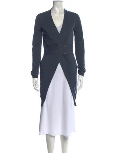 Pre-owned Brunello Cucinelli Cashmere Mini Dress In Blue