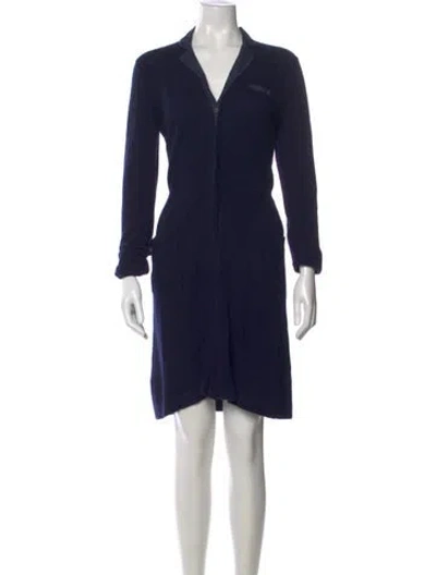 Pre-owned Brunello Cucinelli Cashmere Mini Dress In Blue