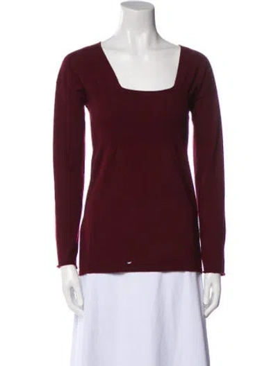 Pre-owned Brunello Cucinelli Cashmere Mini Dress In Burgundy