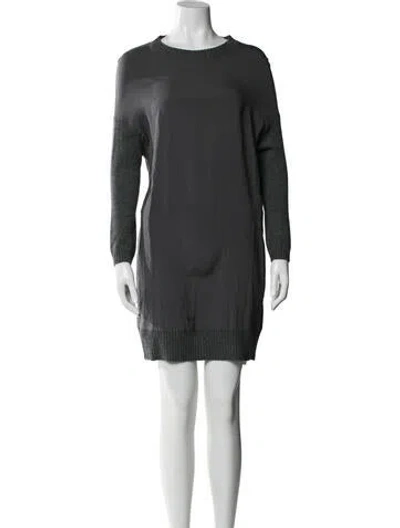Pre-owned Brunello Cucinelli Cashmere Mini Dress In Gray