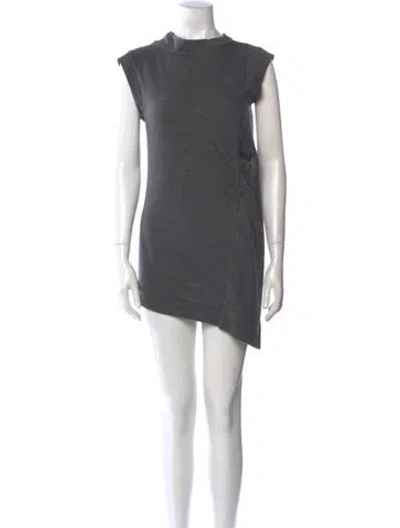 Pre-owned Brunello Cucinelli Cashmere Mini Dress In Gray
