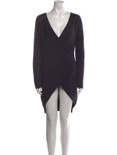 Pre-owned Brunello Cucinelli Cashmere Mini Dress In Gray