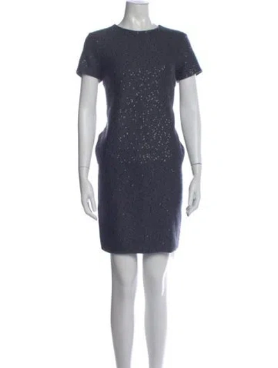 Pre-owned Brunello Cucinelli Cashmere Mini Dress In Gray