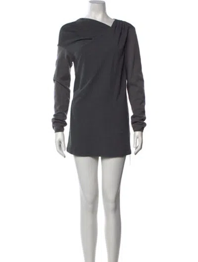 Pre-owned Brunello Cucinelli Cashmere Mini Dress In Grey