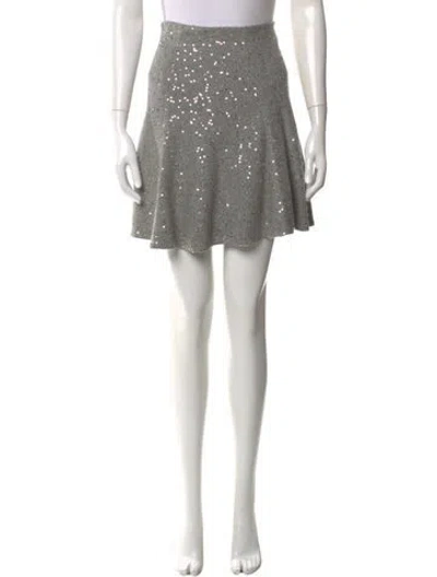 Pre-owned Brunello Cucinelli Cashmere Mini Skirt In Gray