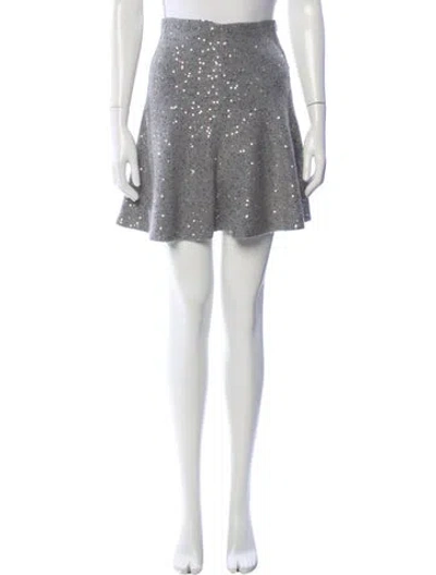 Pre-owned Brunello Cucinelli Cashmere Mini Skirt In Gray