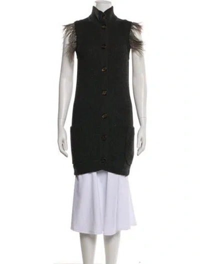 Pre-owned Brunello Cucinelli Cashmere Mock Neck Sweater In Black